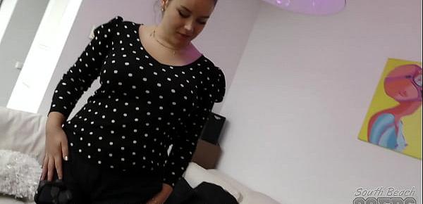 sexy big boobed vanessa klein private striptease dildo show